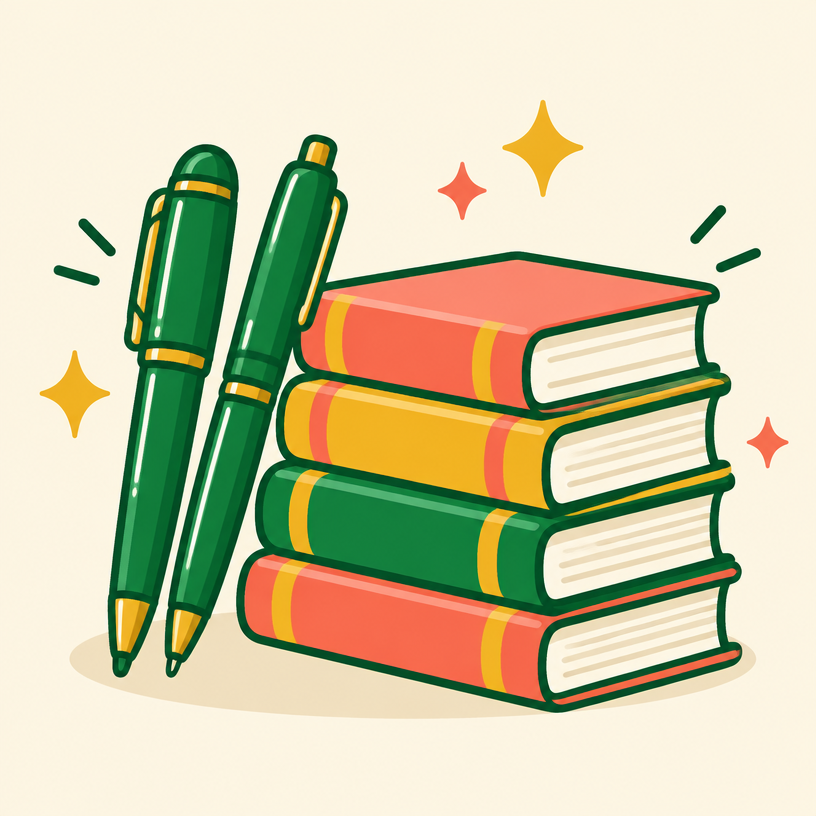 Ilustrasi: Dia (pulpen-pulpen itu) sangat indah... dan buku-buku yang baru ini, apakah dia milikmu?